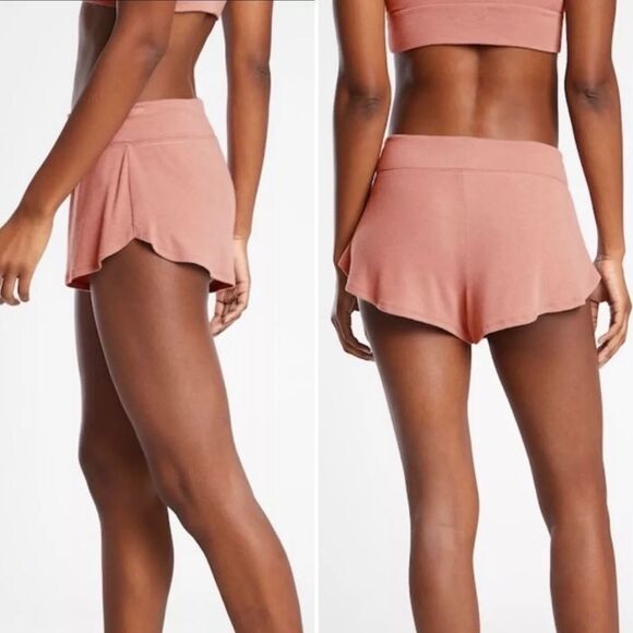 Athleta Well Rested Rib Sleep Shorts Palermo Pink Size Large NWT $34 - Picture 1 of 7